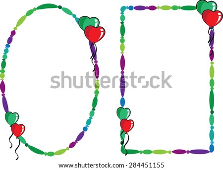 heart shape balloons with frame
