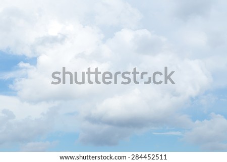 Cloud with blue sky