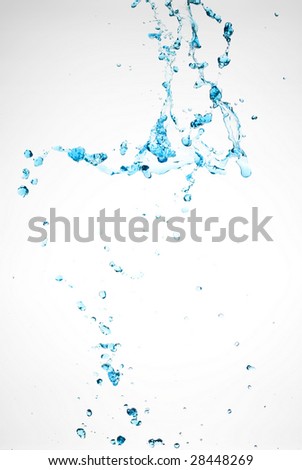 Creative splashing water