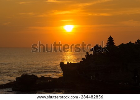Tanah Lot sunset, Bali Royalty-Free Stock Photo #284482856