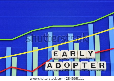 Business Term with Climbing Chart / Graph - Early Adopter