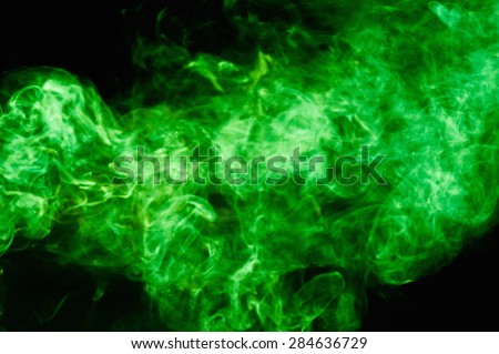 Green smoke movement patterns of background graphics.