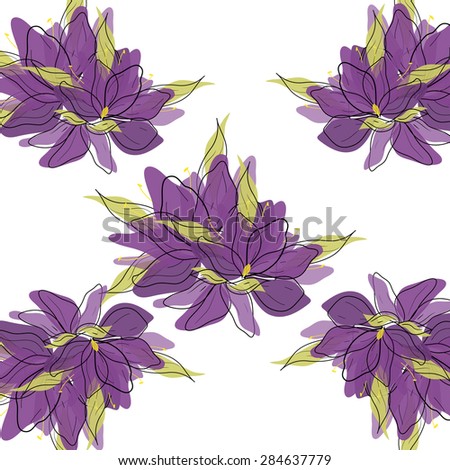 Color flower pattern