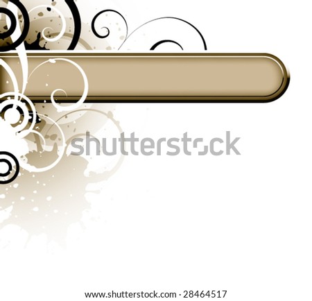 banner with decorative elements on a white background