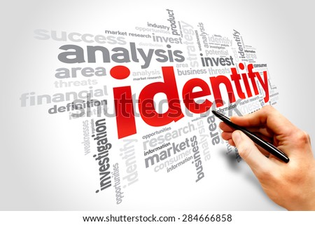 Identity word cloud, business concept