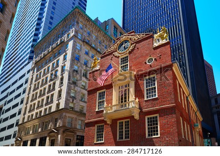 Boston Old State House buiding in Massachusetts  USA