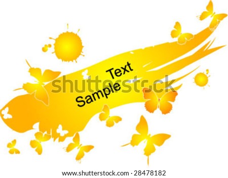 abstract spring summer butterfly background with place for your text, vector illustration