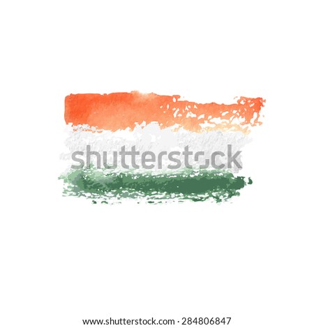 Hungarian flag painted by brush hand paints. Art flag. Abstract background symbolizes the country's patriotism and pride to the country. I love Hungary