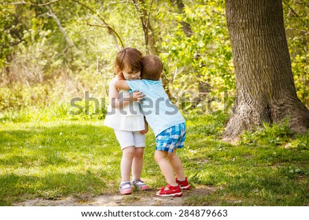 Portrait Of Two Kids And Best Friends Stock Photos And Images Avopix Com