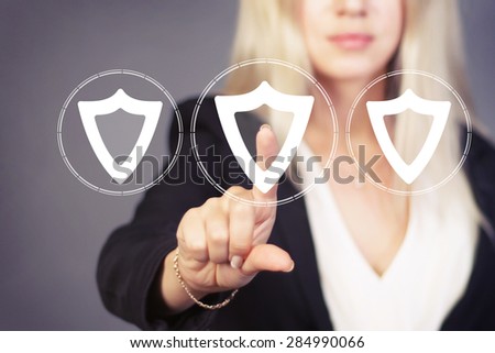 Button web shield security virus business icon