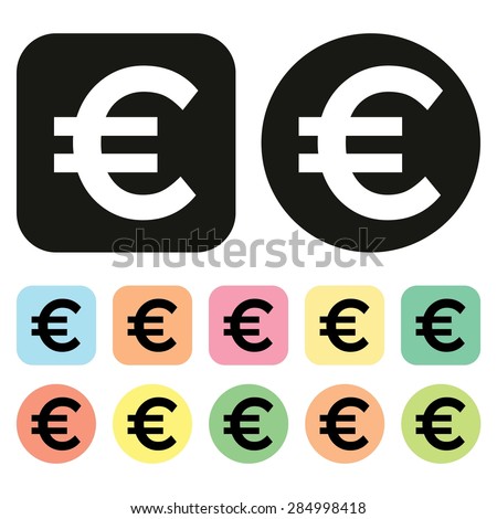 Euro symbol. EU Currency icon. Money icon. Vector