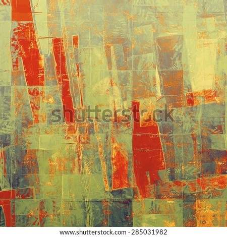 Retro background with old grunge texture. With different color patterns: brown; gray; green; red (orange)