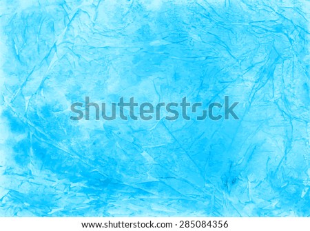 Watercolor crumpled and scratched blue background.  Grunge texture. Image trace. Vector illustration. Royalty-Free Stock Photo #285084356