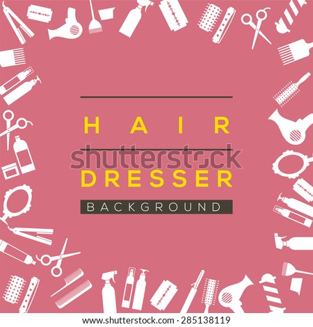 Hair Dresser Background Vector Illustration  Royalty-Free Stock Photo #285138119