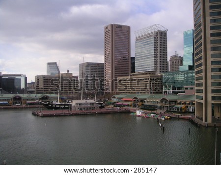 A view of Baltimore Harbor, Maryland