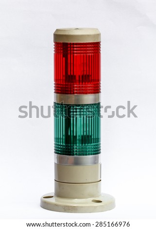 Traffic lights - toy isolated on white background