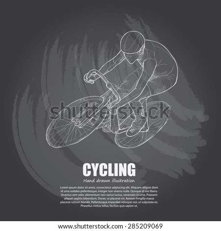 Vector illustration of Cycling