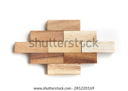 Abstract wood block toy.