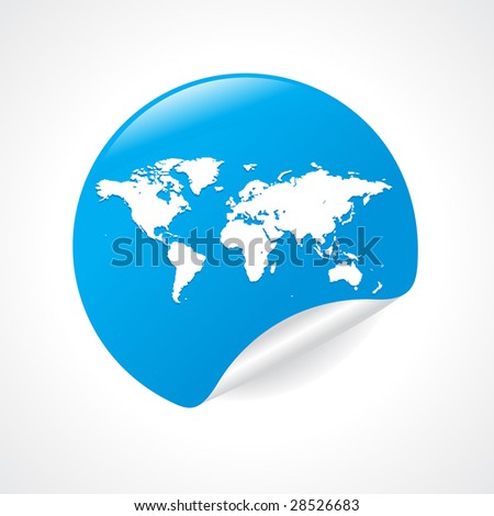Globe and detail map of the world. Vector Illustration