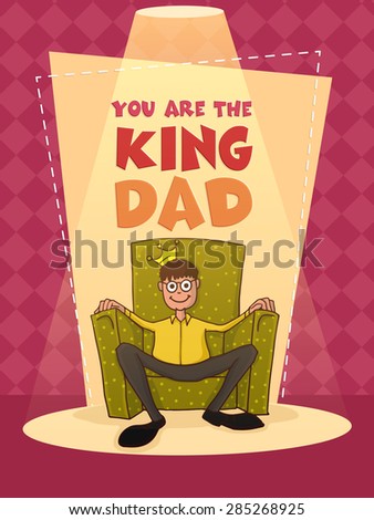 Greeting card design for Happy Father's Day celebrations. 
