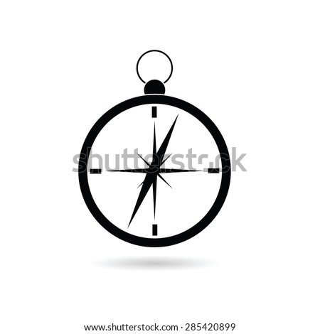 compass black vector silhouette illustration