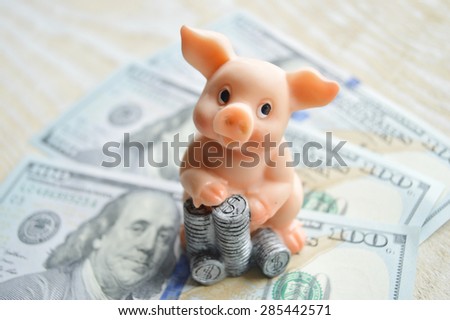 piggy Bank with coins on a white background,Finance,money