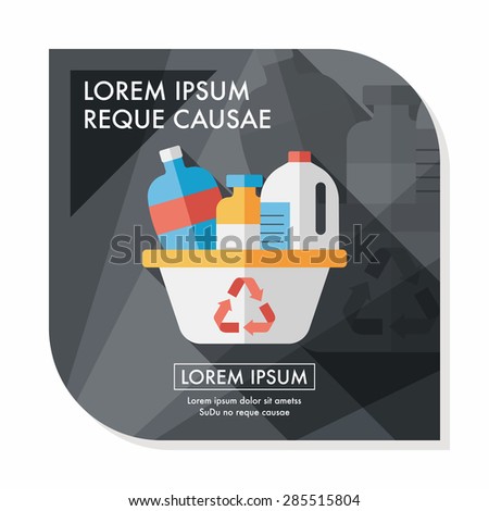 Environmental protection concept flat icon with long shadow,eps10; No chemical additives cleaners.