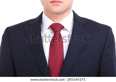 Close up picture of a young business man shoulders.
