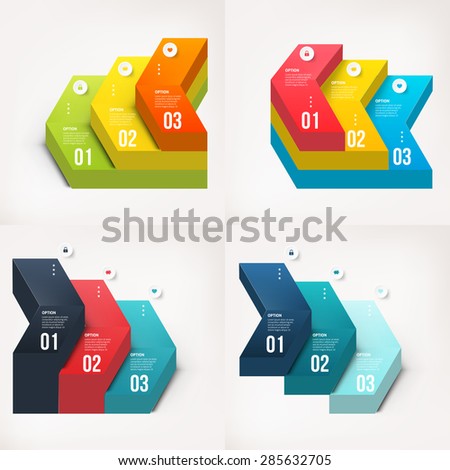Set of modern info graphics diagram element number template. Vector illustration. can be used for workflow layout, diagram, business step options, banner, web design