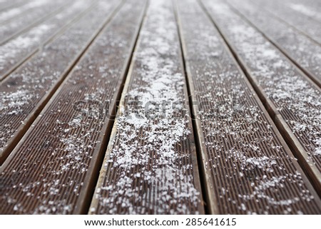 snow-covered board in the mountains