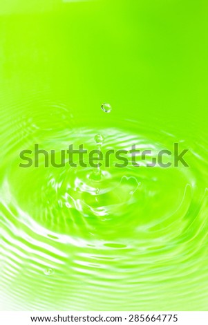 Water droplets and ripples