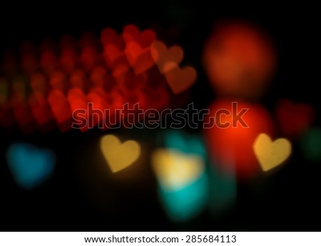 heart shape bokeh background of Christmaslight