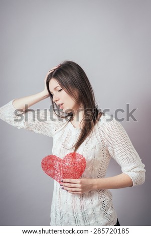 girl with paper hearts