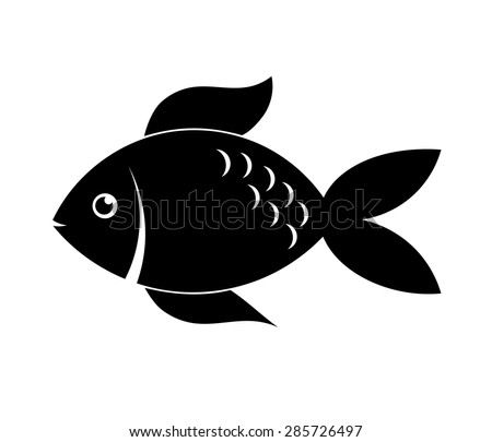 Fish silhouette. Vector illustration
