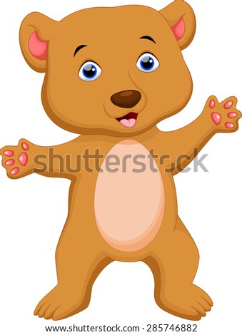 Cute brown bear cartoon