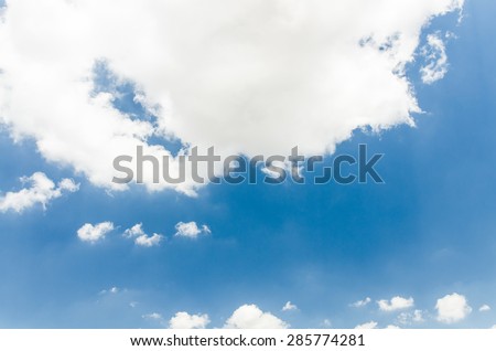Cloudy and nice blue sky on sunlight