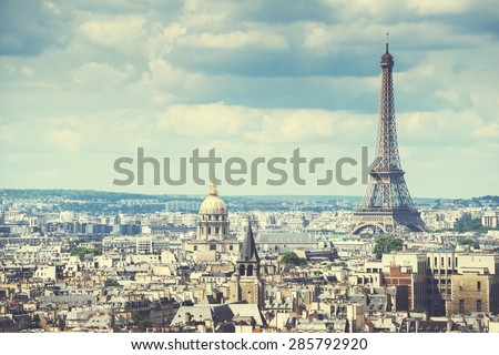 View on Eiffel Tower, Paris, France Royalty-Free Stock Photo #285792920