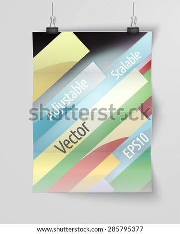Colorful Prisms Composition For Your Party Invitation Poster Page. Adjustable Eps10 Vector