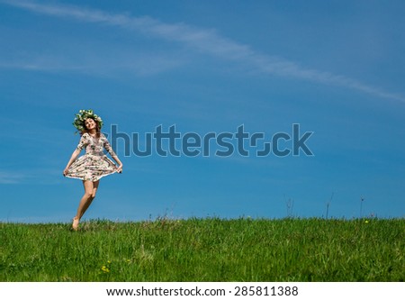 Teenage girl enjoy nature