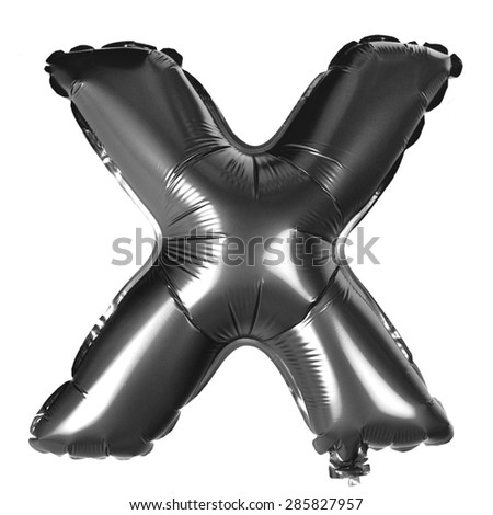 Black balloon font part of full set upper case letters 
