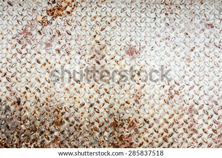 Rusty checkered steel plates texture