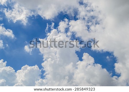  beautiful white clouds and clear sky background