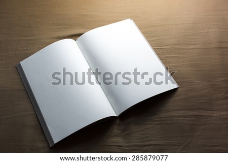 blank open notebook