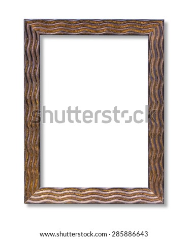 Vintage picture frame with clipping path