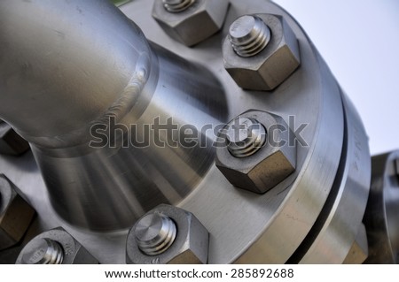 Flanged connection Royalty-Free Stock Photo #285892688