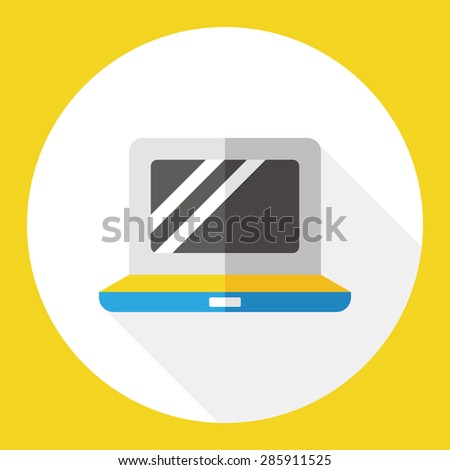 notebook flat icon with long shadow