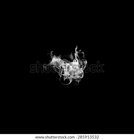 Movement of white smoke.