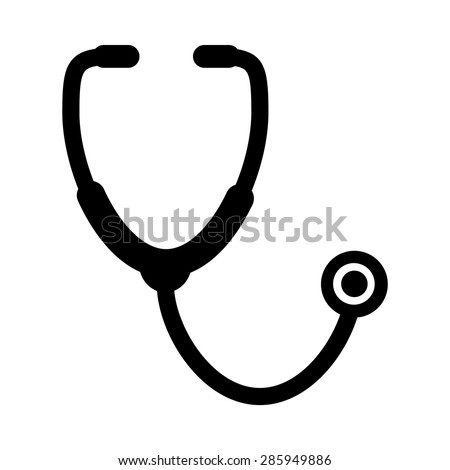 Stethoscope Icon - Medical & Health Care Symbol Glyph Vector illustration Royalty-Free Stock Photo #285949886