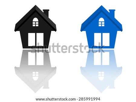 House Real Estate logo blue design