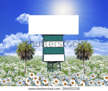 An empty banner on white